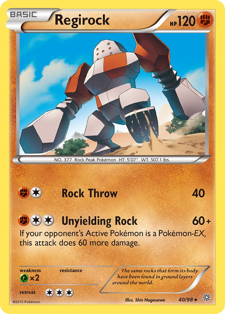 Regirock - 040/098 (AOR) Rare - Near Mint