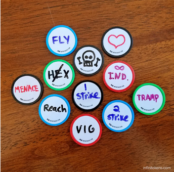 InfiniTokens Dry Erase Counters/Tokens/Ability Counters - 10-Pack