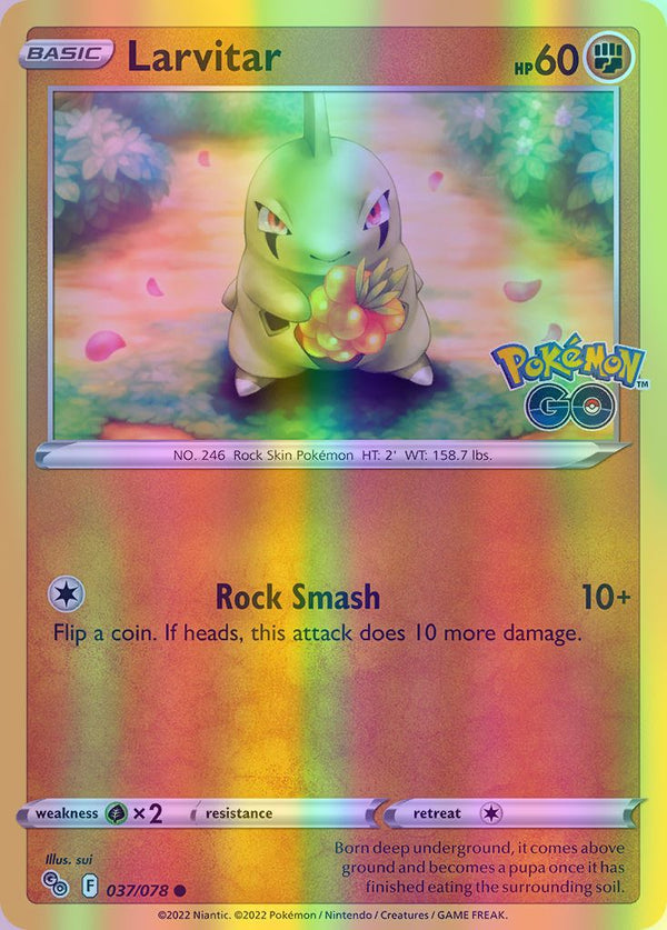 Larvitar - 037/078 (PGO) Common - Near Mint Reverse Holofoil