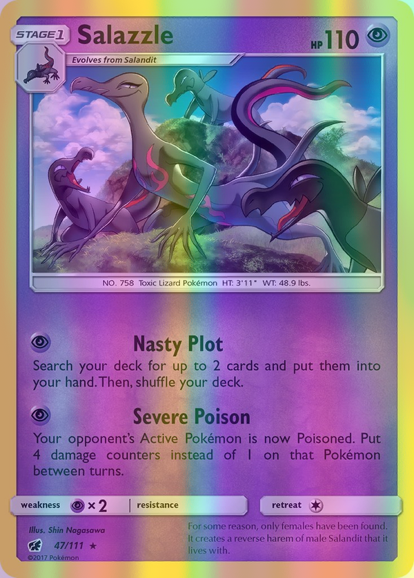 Salazzle - 047/111 (CIN) Holo Rare - Near Mint Reverse Holofoil