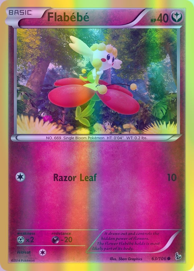 Flabebe - 063/106 (FLF) Common - Near Mint Reverse Holofoil