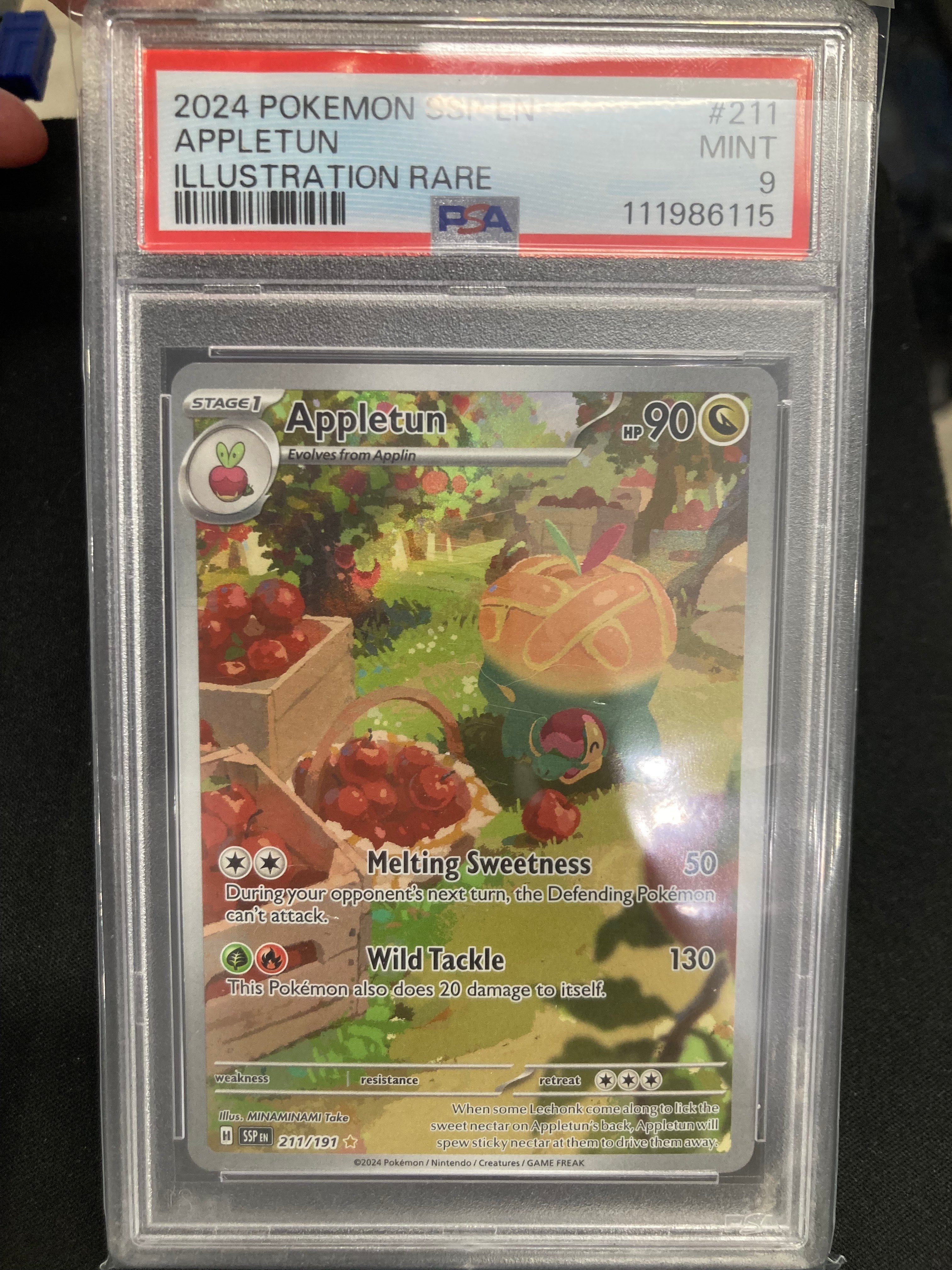 Appletun - 211/191 (SSP) Illustration Rare - Near Mint Holofoil (Graded - PSA 9)