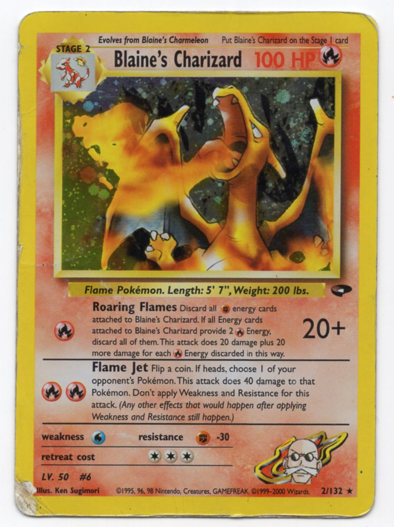 Blaine's Charizard (2/132) Damaged