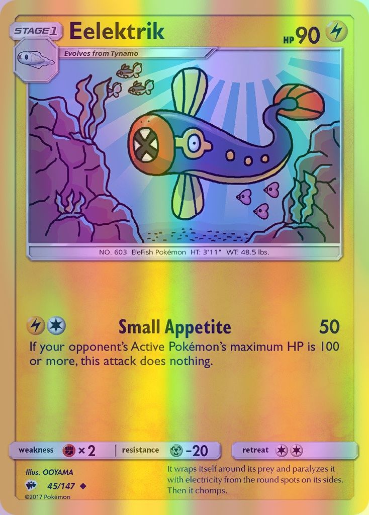 Eelektrik - 045/147 (SM:BUS) Uncommon - Near Mint Reverse Holofoil