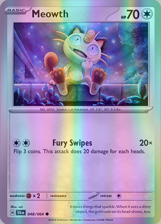 Meowth - 048/064 (SFA) Common - Near Mint Reverse Holofoil