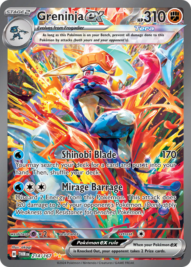 Greninja ex - 214/167 (TWM) Special Illustration Rare - Near Mint Holofoil