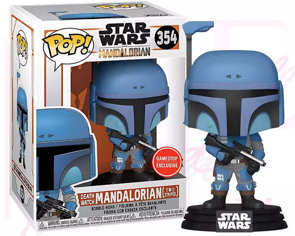 POP Figure: Star Wars The Mandalorian #0354 - Death Watch Mandalorian (Two Stripes) (Gamestop)