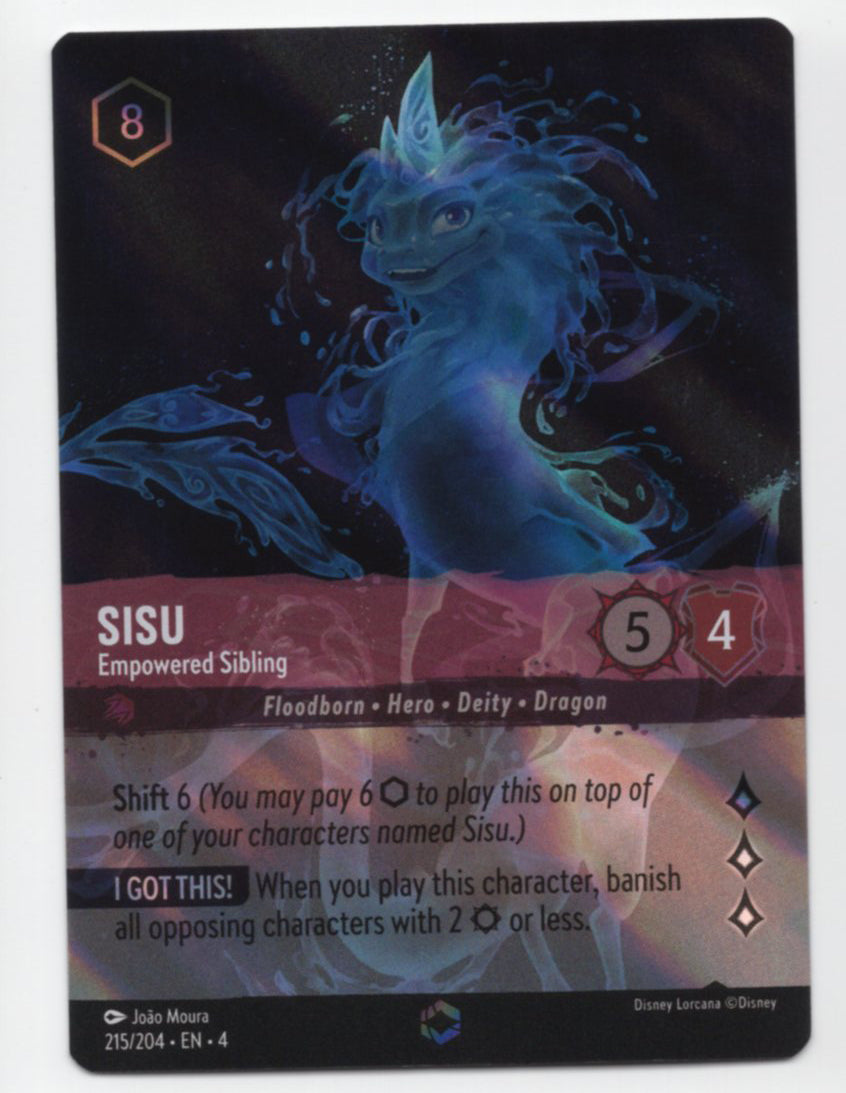 Sisu - Empowered Sibling (Alternate Art) (Ursula's Return 215/204) Enchanted - Near Mint Holofoil