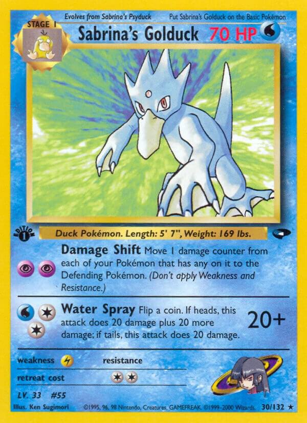 Sabrina's Golduck 30/132 (G2) Rare - Moderate Play Unlimited