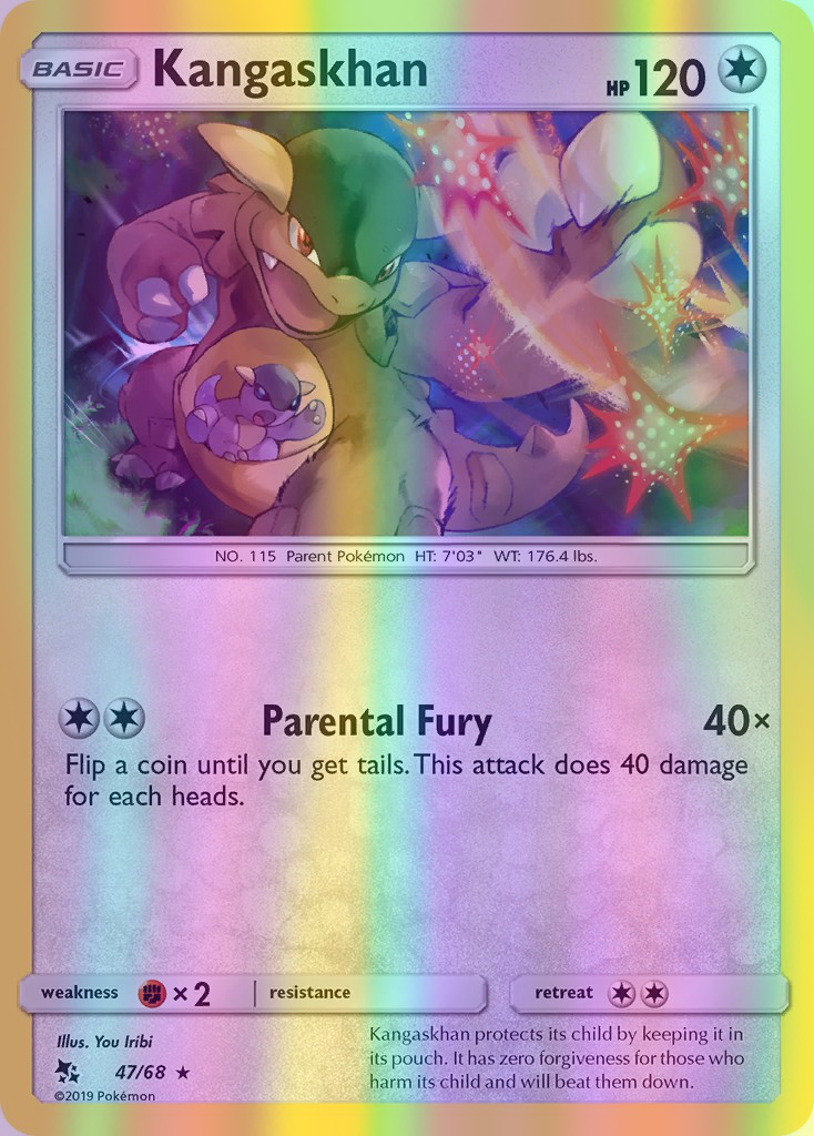Kangaskhan - 47/68 (HIF) Rare - Near Mint Reverse Holofoil