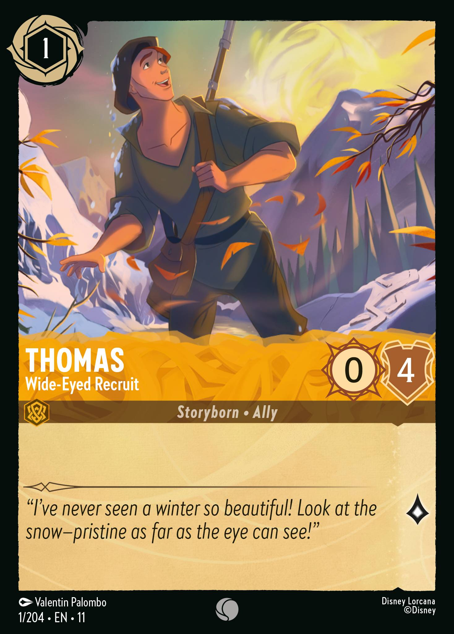 Thomas - Wide-Eyed Recruit (001/204 - Winterspell)  Common