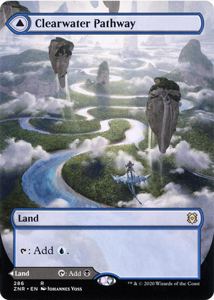 Clearwater Pathway // Murkwater Pathway [#286 Alternate-Art Borderless] (ZNR-R-FOIL)