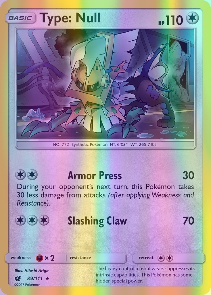 Type: Null - 089/111 (CIN) Holo Rare - Near Mint Reverse Holofoil