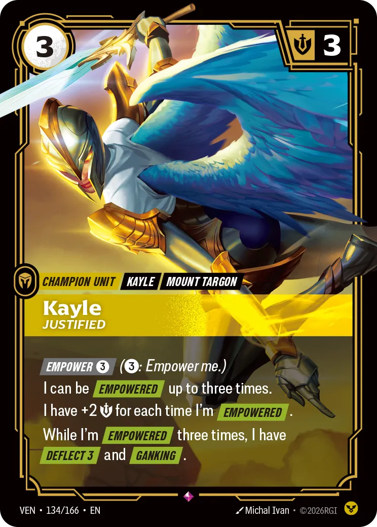 Kayle, Justified - 134/166 (VEN) Rare