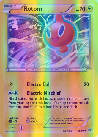 Rotom - 029/098 (AOR) Uncommon - Near Mint Reverse Holofoil