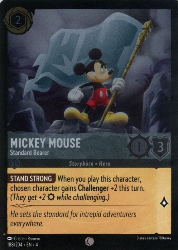 Mickey Mouse - Standard Bearer (Ursula's Return 188/204) Common - Near Mint Cold Foil