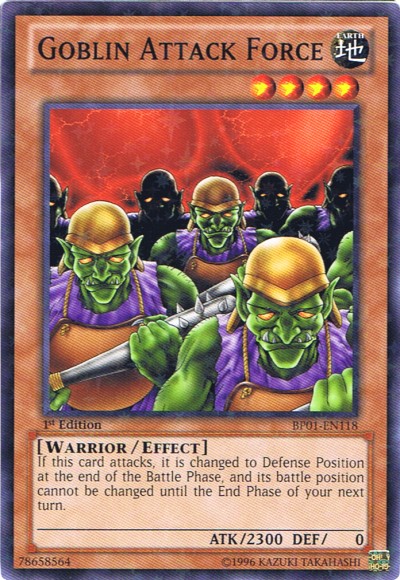 Goblin Attack Force (Starfoil) (BP01-EN118) Starfoil Rare - Near Mint 1st Edition