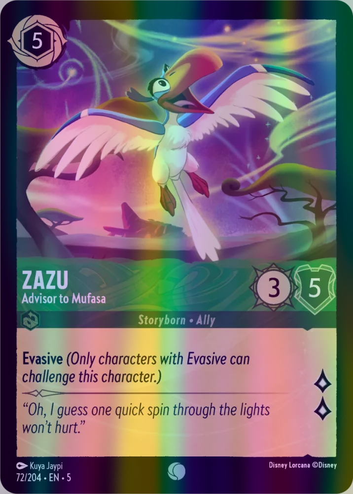 Zazu - Advisor to Mufasa (Shimmering Skies 072/204) Common - Near Mint Cold Foil