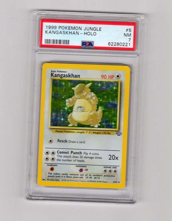 Kangaskhan - 05/64 (JU) Holo Rare - Unlimited Light Play Holofoil (Graded - PSA 7)