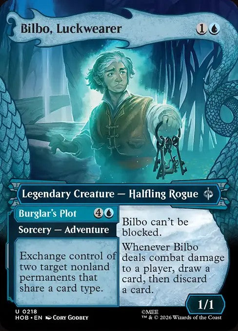 Bilbo, Luckwearer // Burglar's Plot [ #0218 Showcase Dragon Hoard Frame ] (HOB-U)