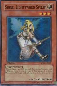 Shire, Lightsworn Spirit (SOVR-EN082) Super Rare - Moderate Play