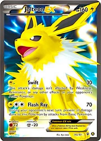 Jolteon EX - 028a/083 (GEN) Alternate Art Promo - Moderate Play Holofoil