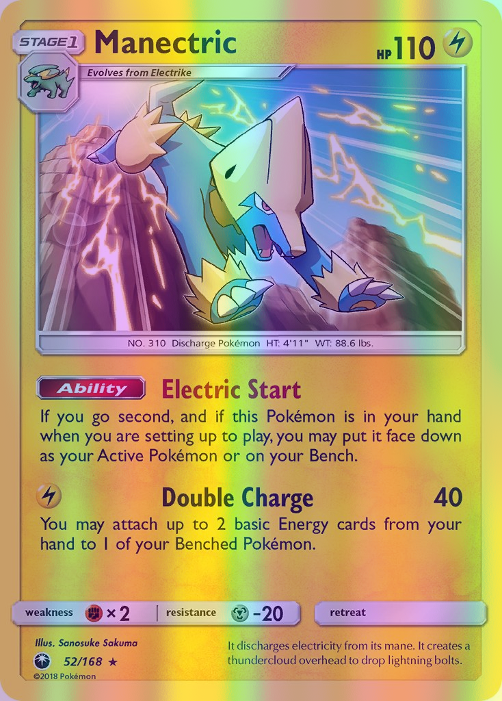 Manectric - 052/168 (CES) Rare - Near Mint Reverse Holofoil