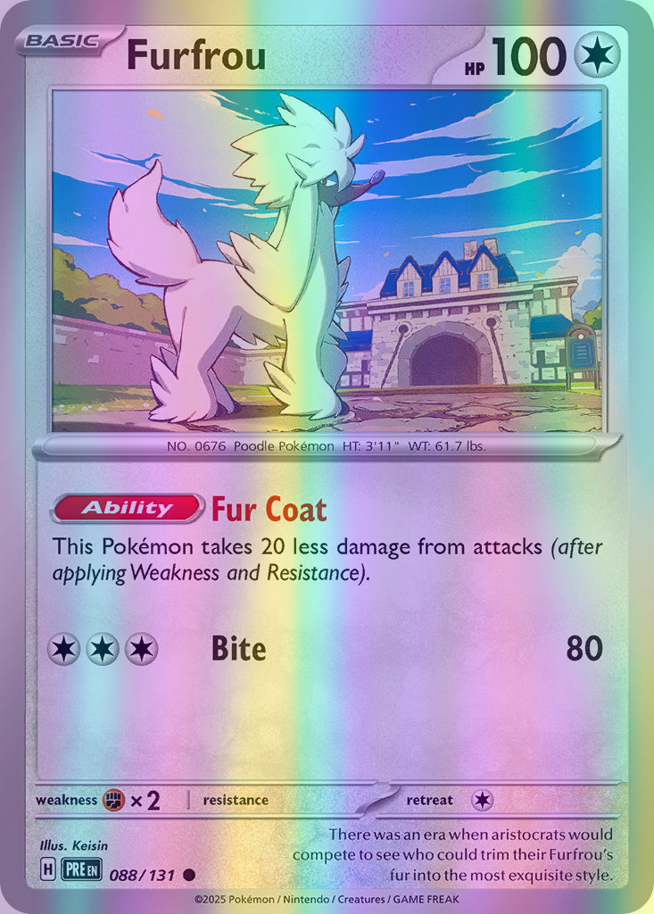 Furfrou - 088/131 (PRE) Common - Near Mint Reverse Holofoil