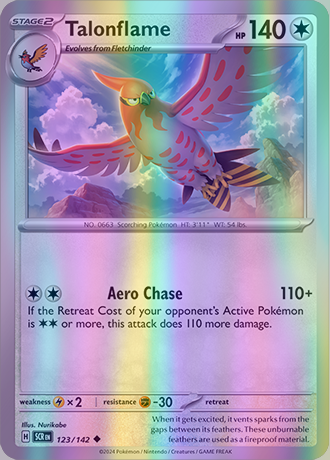 Talonflame - 123/142 (SCR) Uncommon - Near Mint Reverse Holo