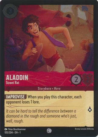 Aladdin - Street Rat (The First Chapter 105/204) Common - Near Mint Cold Foil