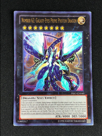 Number 62: Galaxy-Eyes Prime Photon Dragon (PRIO-EN040) Ultimate Rare Number 62: Galaxy-Eyes Prime Photon Dragon (PRIO-EN040) Ultimate Rare
