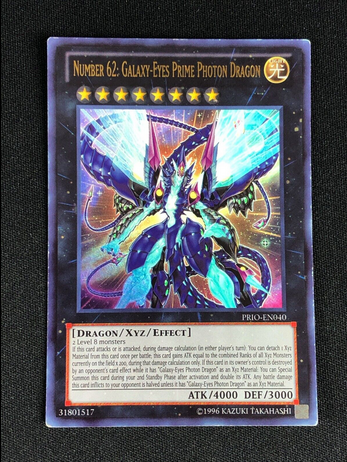 Number 62: Galaxy-Eyes Prime Photon Dragon (PRIO-EN040) Ultimate Rare - Near Mint