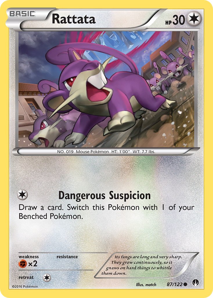 Rattata - 087/122 (BKP) Common - Near Mint