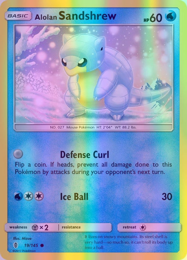 Alolan Sandshrew - 019/145 (SM:GRI) Common - Near Mint Reverse Holofoil