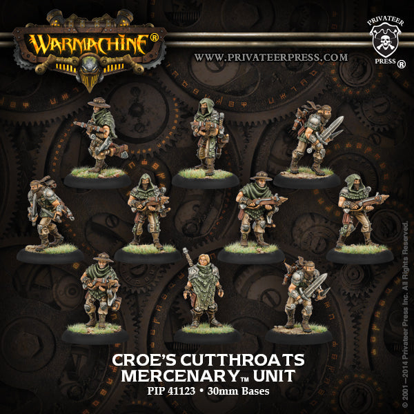 Warmachine: Mercenaries - Croe's Cutthroats, Character Unit (10 Metal)