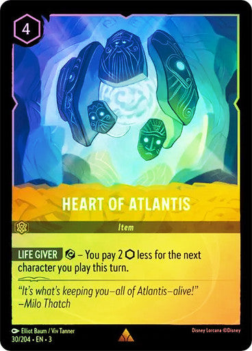 Heart of Atlantis (Into the Inklands 030/204) Rare - Near Mint Cold Foil