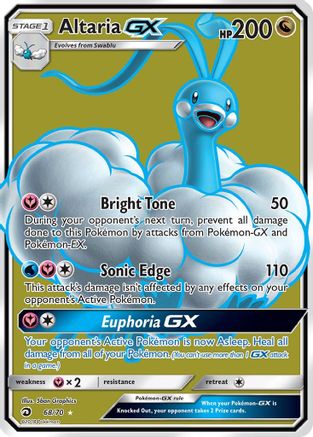 Altaria GX (Full Art) - 68/70 (DRM) Ultra Rare - Near Mint Holofoil