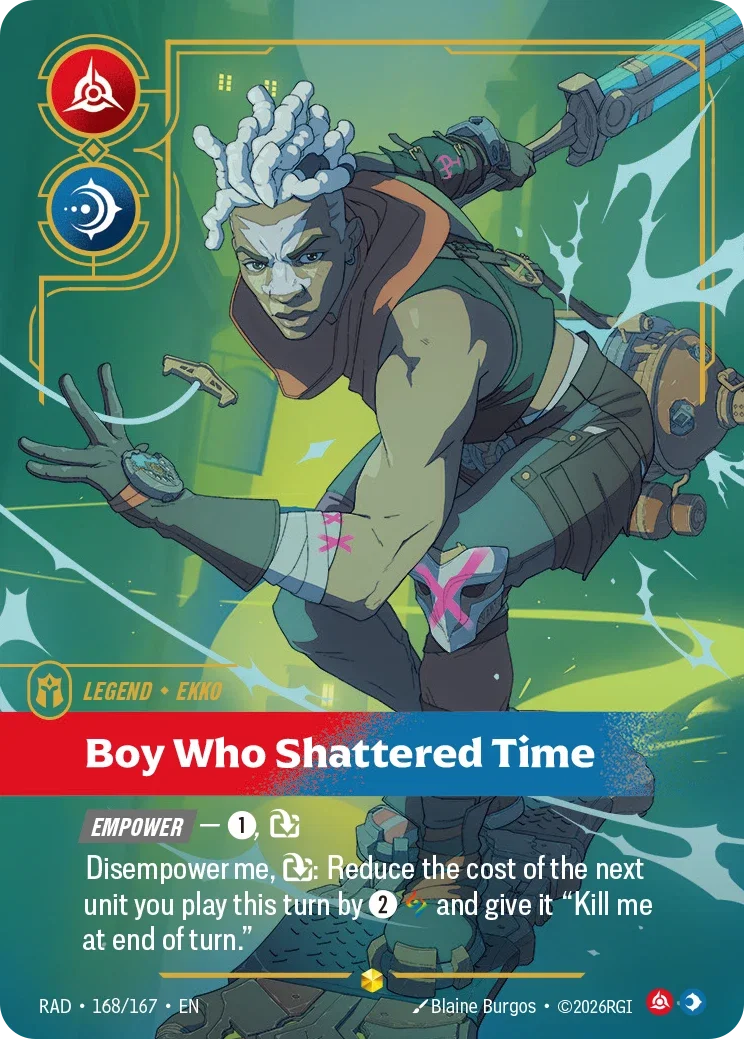 Ekko, Boy Who Shattered Time (Overnumbered) - 168/167 (RAD) Showcase