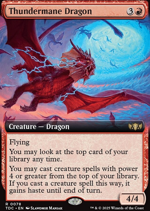 Thundermane Dragon [ #0078 Extended Art ] (TDC-R)