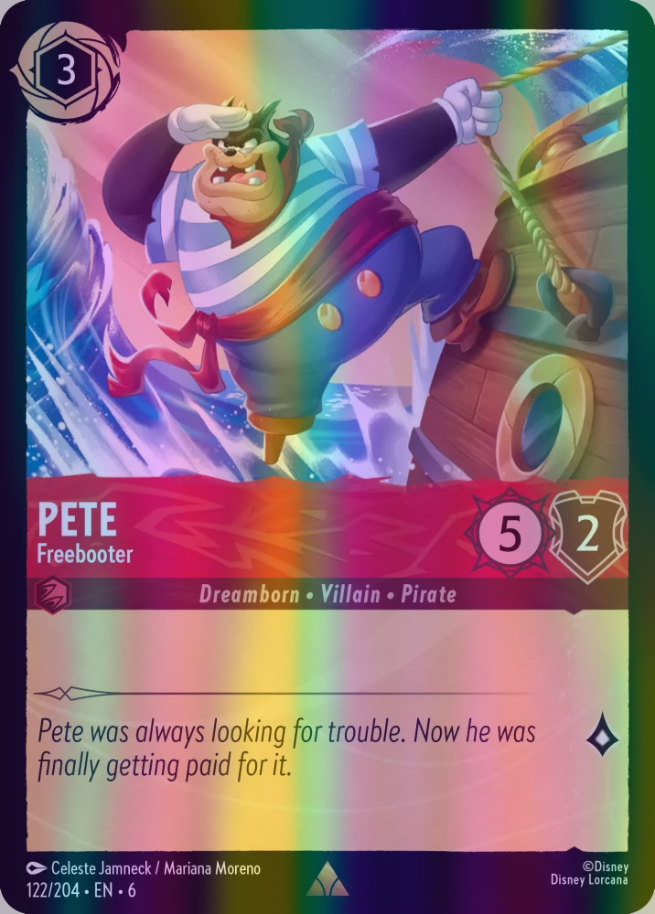 Pete - Freebooter (Azurite Sea 122/204) Rare - Near Mint Cold Foil