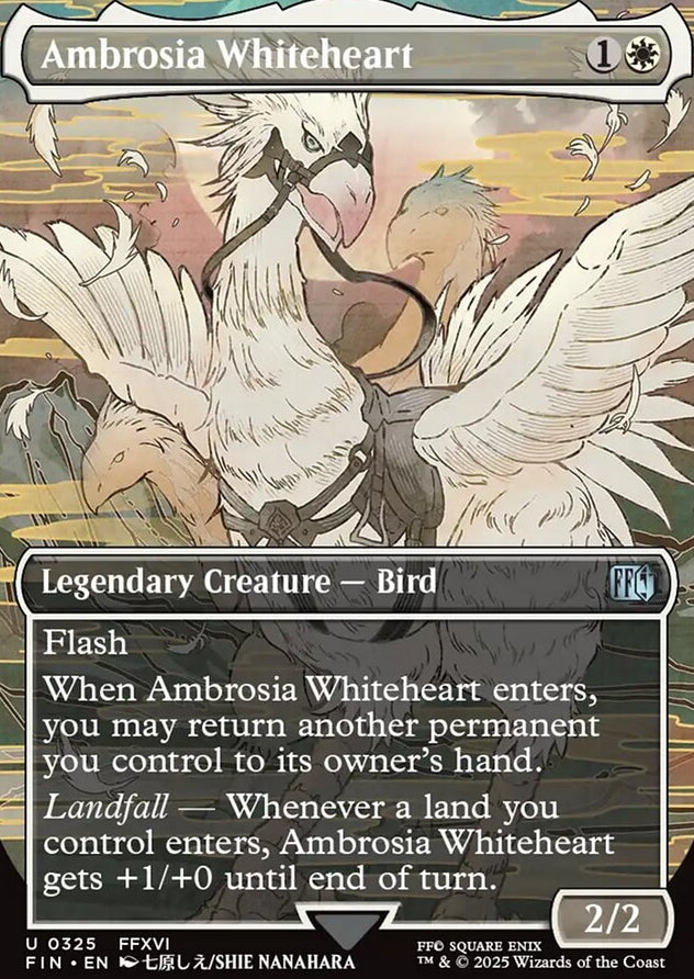 Ambrosia Whiteheart [ #0325 Borderless Alternate Art ] (FIN-U)
