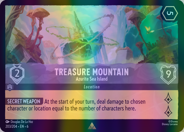 Treasure Mountain - Azurite Sea Island (Azurite Sea 203/204) Rare - Near Mint Cold Foil