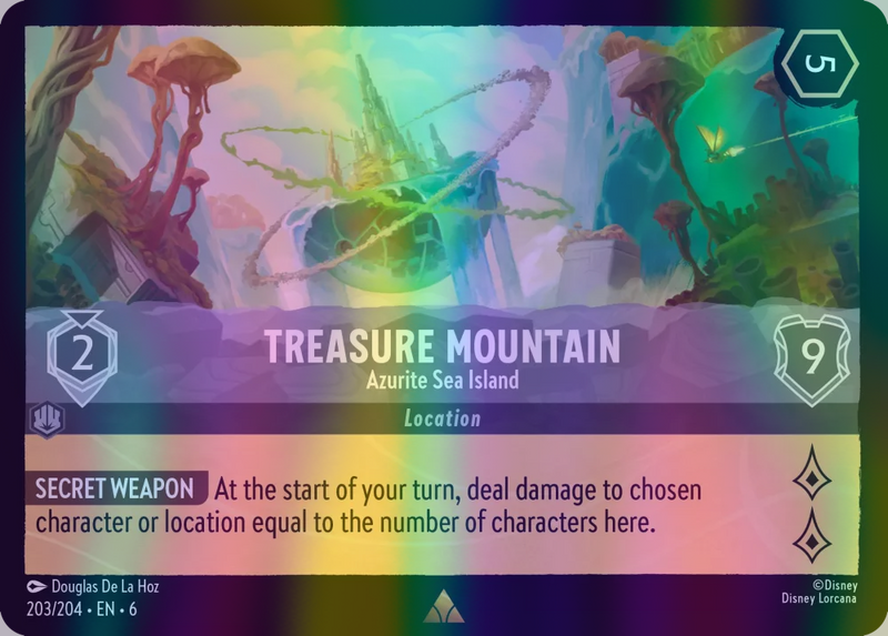 Treasure Mountain - Azurite Sea Island (Azurite Sea 203/204) Rare - Near Mint Cold Foil