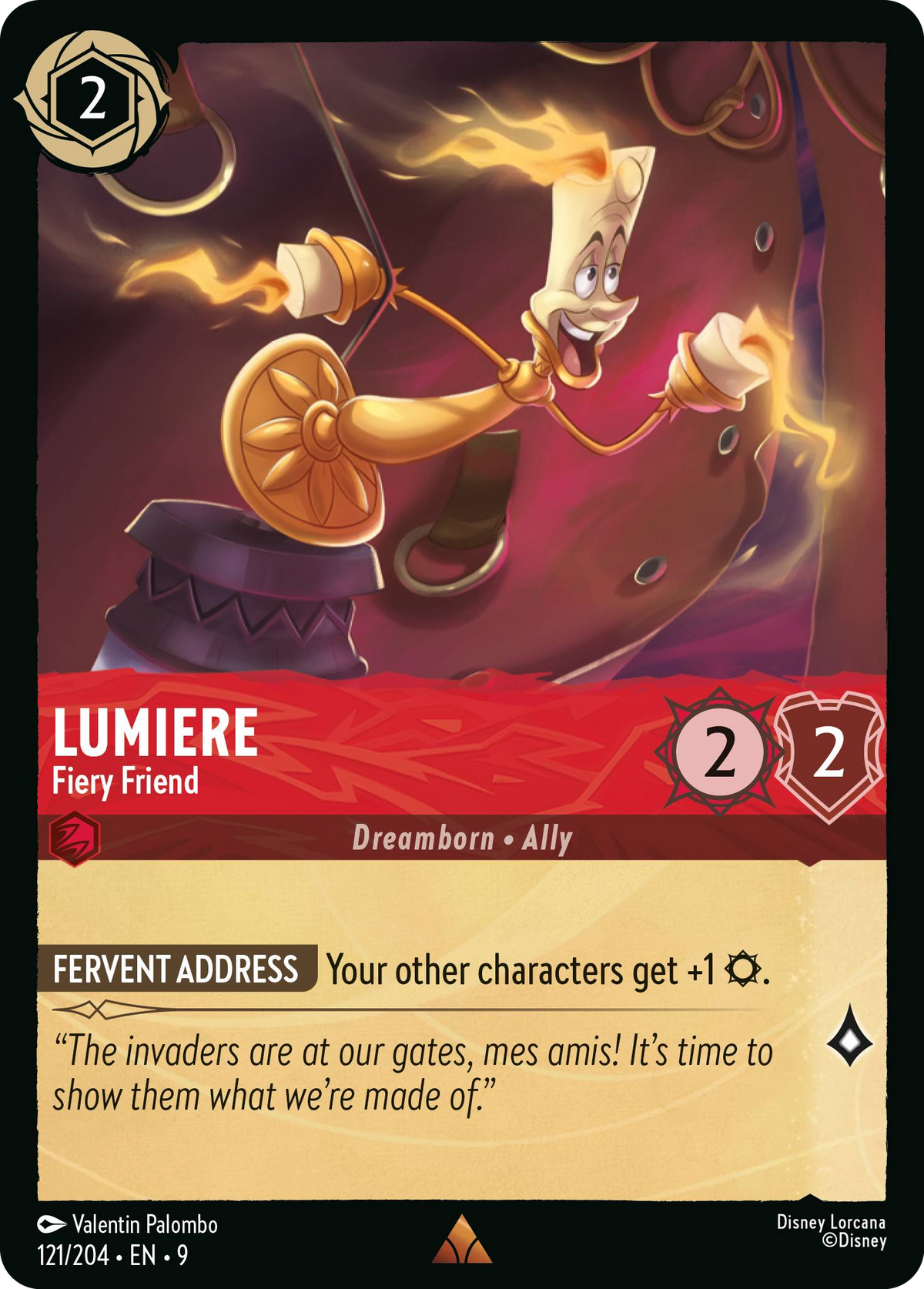Lumiere - Fiery Friend (121/204 - Fabled)  Rare