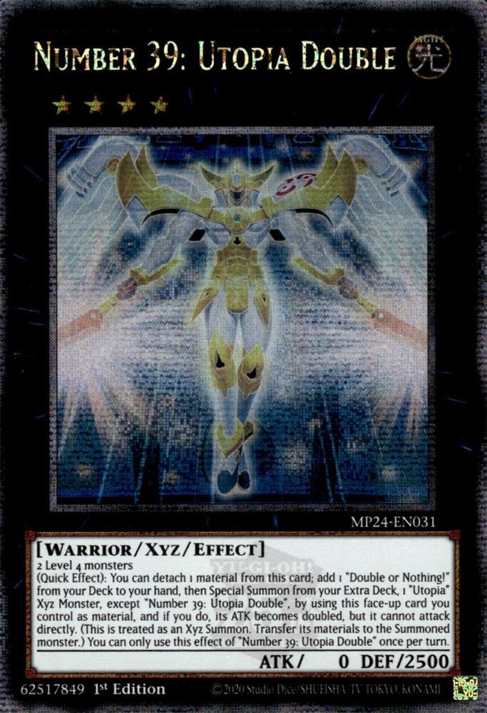 Number 39: Utopia Double (MP24-EN031) Quarter Century Secret Rare - Near Mint 1st Edition