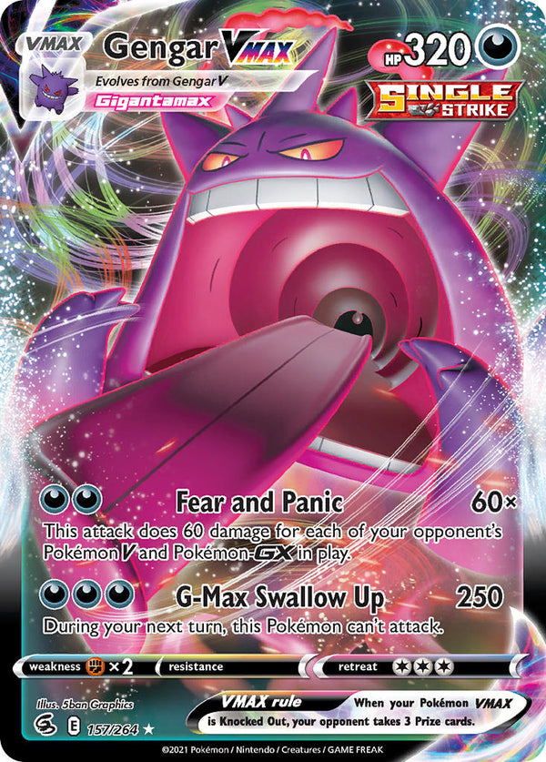 Gengar VMAX - 157/264 (SWSH08) Ultra Rare - Near Mint Holofoil