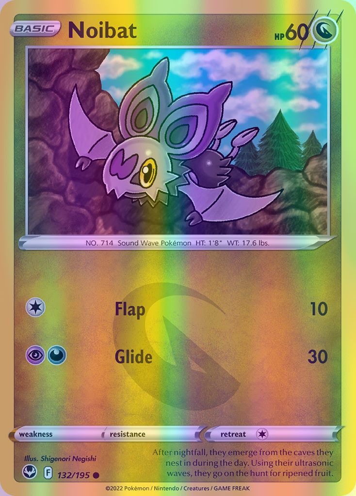 Noibat - 132/195 (SWSH12) Common - Near Mint Reverse Holofoil