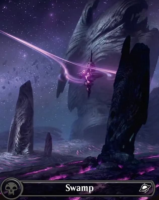 Swamp [ #0369 Galaxy Foil Celestial Basic Lands] (EOE-L)