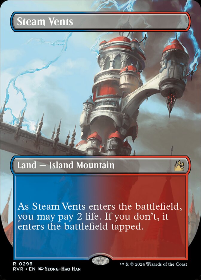 Steam Vents [#0298 Borderless Shocklands] (RVR-R-FOIL)