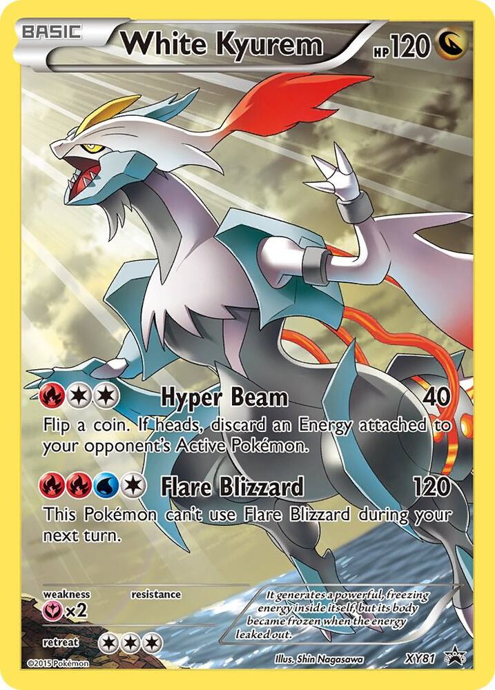 White Kyurem (Full Art Promo) - XY81 (XY:PR) Promo - Heavy Play Holofoil